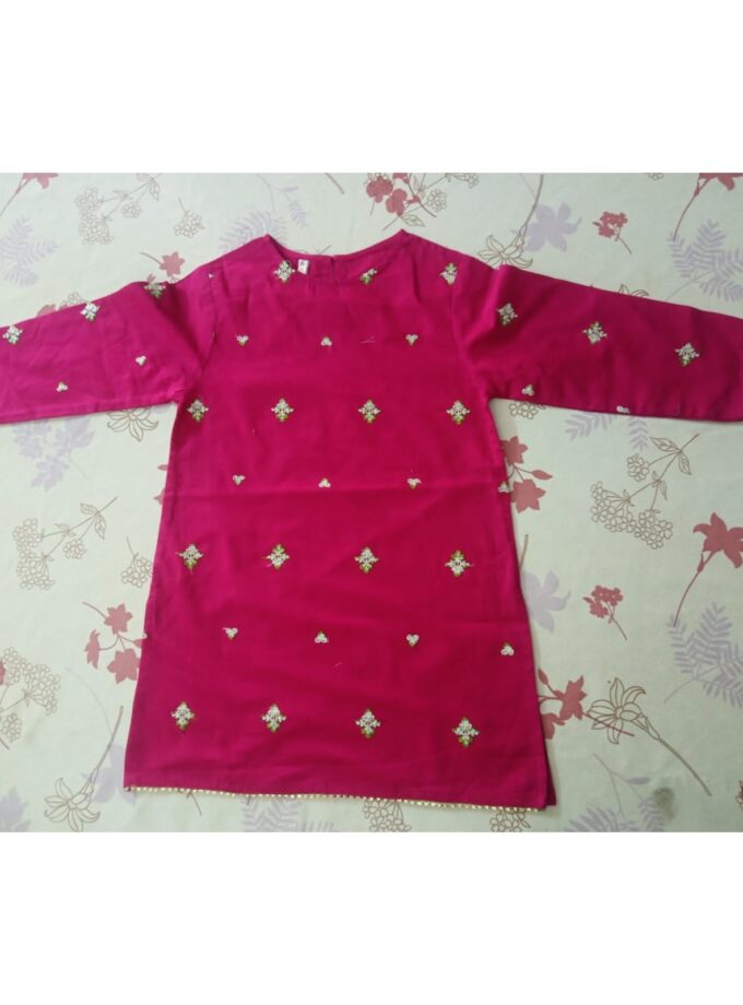 Ruby Elegance – Embroidered Kurta Set