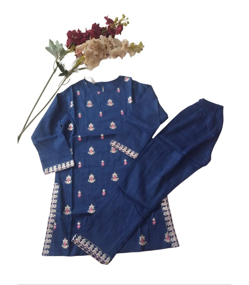 Royal Blue Embroidered Suit