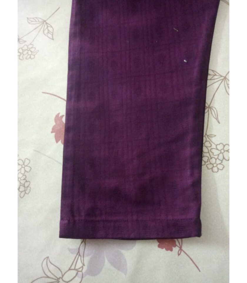 Girls' Deep Purple Embroidered Kurti - Image 6