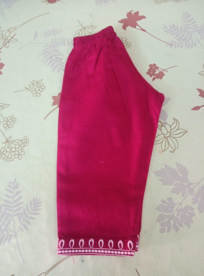 Girls' Pink Embroidered Frock