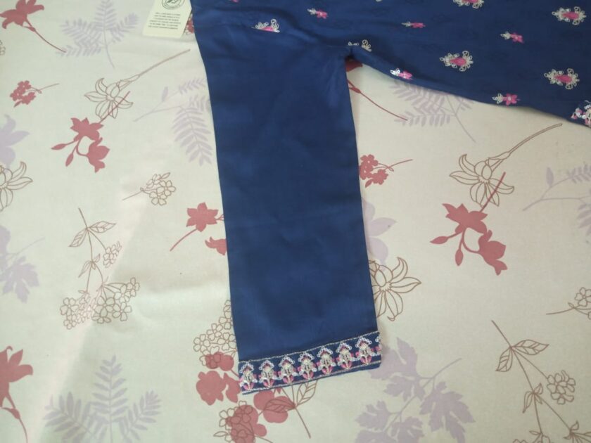 Royal Blue Embroidered Suit - Image 4