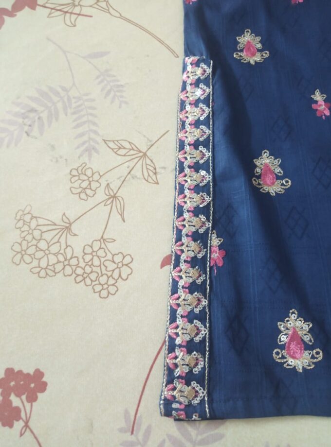 Royal Blue Embroidered Suit