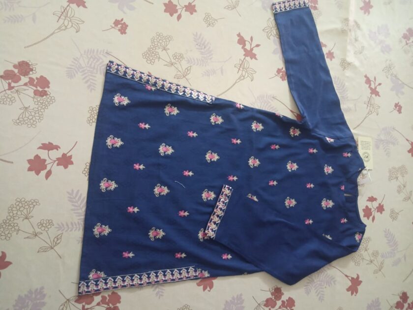 Royal Blue Embroidered Suit - Image 2