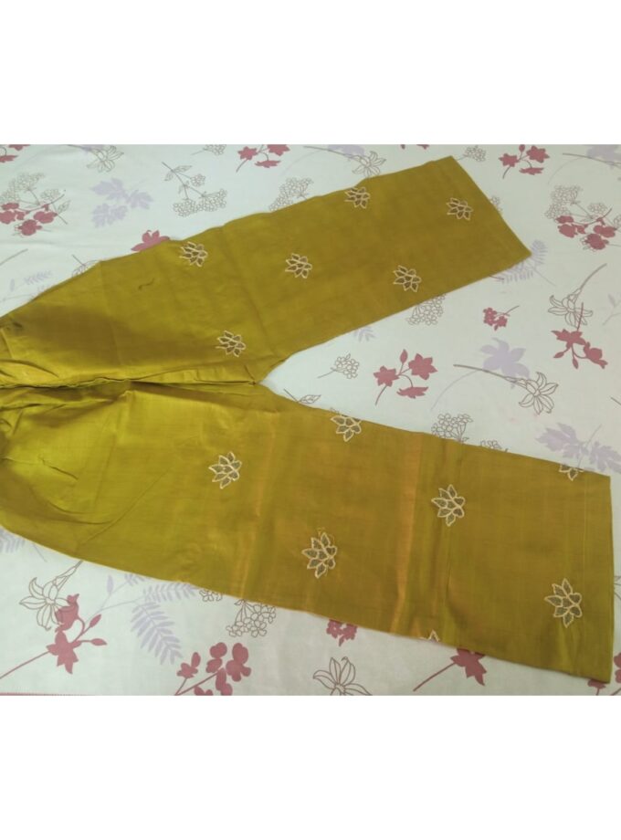 Olive Green Embroidered Suit