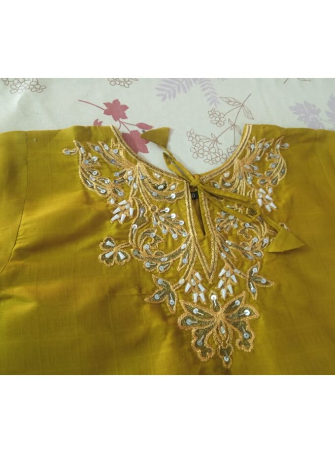 Olive Green Embroidered Suit