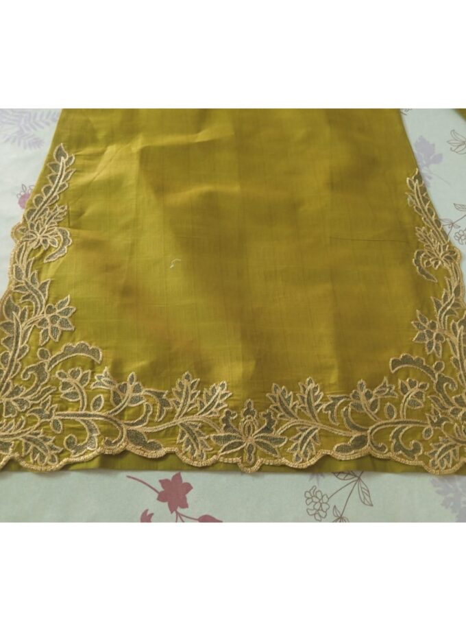 Olive Green Embroidered Suit