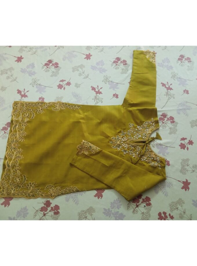 Olive Green Embroidered Suit