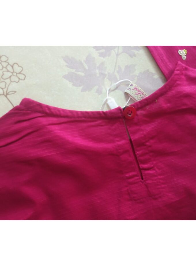 Ruby Elegance – Embroidered Kurta Set