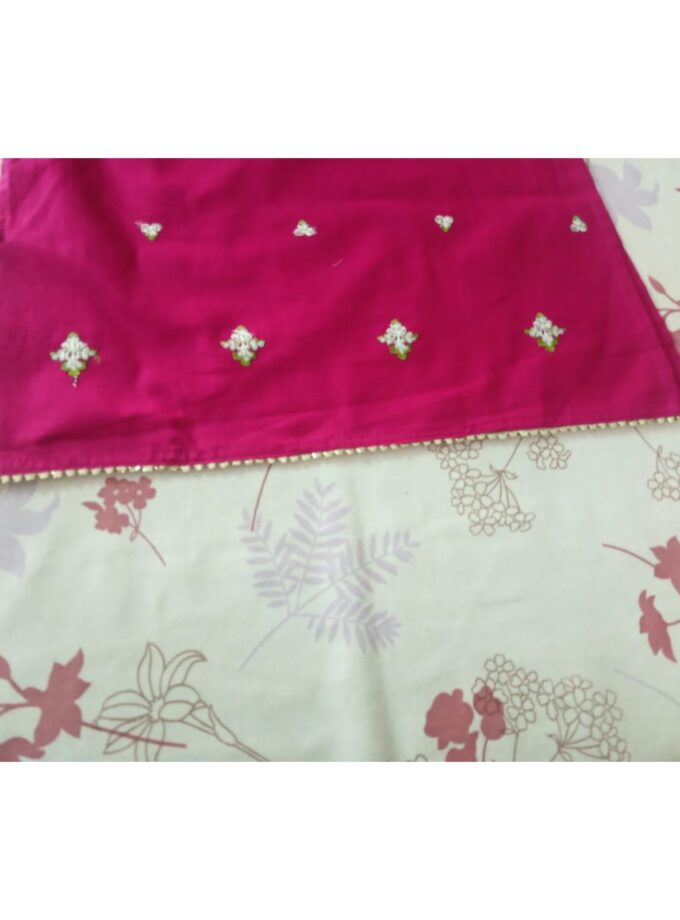 Ruby Elegance – Embroidered Kurta Set