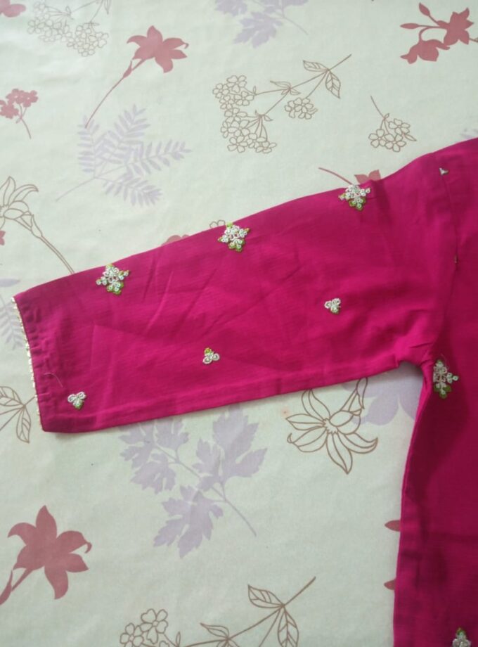 Ruby Elegance – Embroidered Kurta Set